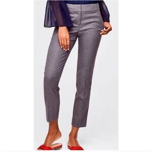 LOFT Gray Black Dot Marisa Ankle Pants